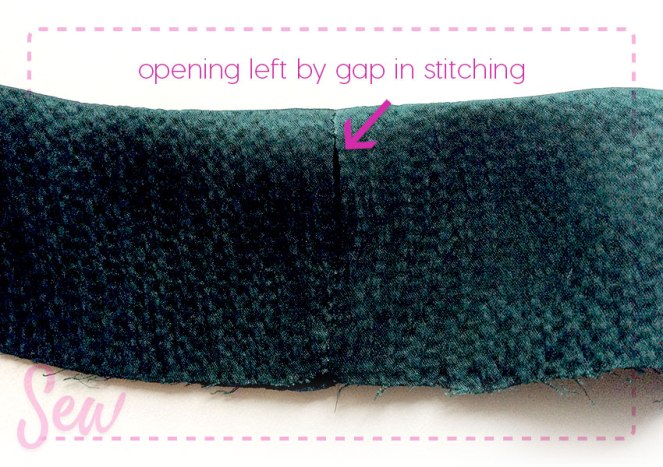 Opening in seam after sewing
